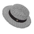 Chapeau-femme chapeau de paille Gris / M-Dore chapeau de paille plat panama fedora
