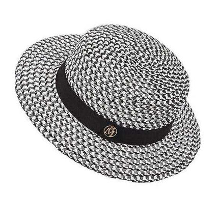 Chapeau-femme chapeau de paille Gris / M-Dore chapeau de paille plat panama fedora