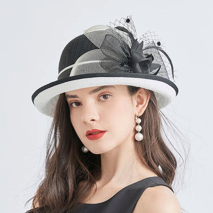 Chapeau femme cérémonie - Noir - M (56 - 58cm) | La boutique du chapeau