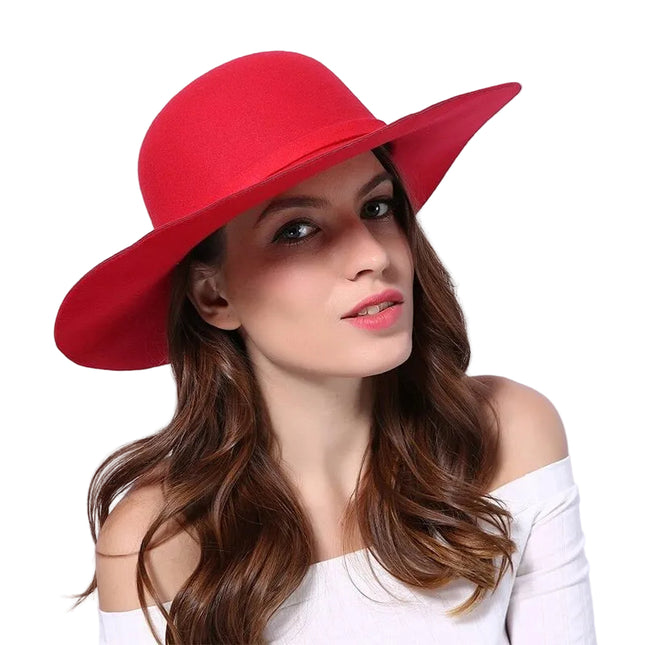 Chapeau femme en feutre - Rouge - M (56 - 58cm) | La boutique du chapeau