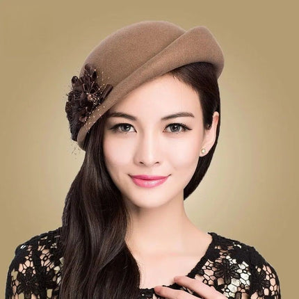 Chapeau femme en feutre - Kaki - M (56 - 58cm) | La boutique du chapeau
