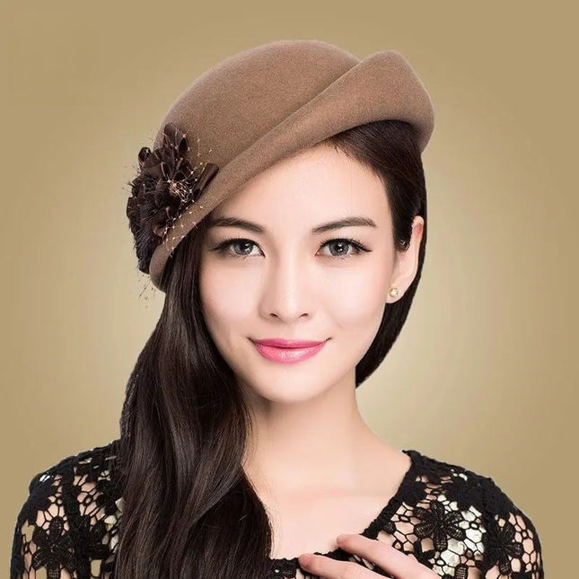 Chapeau femme en feutre - Kaki - M (56 - 58cm) | La boutique du chapeau