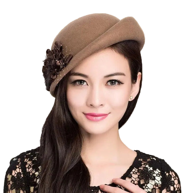 Chapeau femme en feutre - Kaki - M (56 - 58cm) | La boutique du chapeau