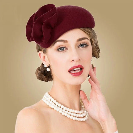 Chapeau femme en laine - Bordeaux - | La boutique du chapeau