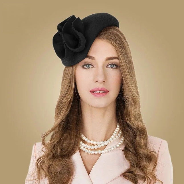 Chapeau femme en laine - Noir - | La boutique du chapeau