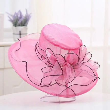 Chapeau femme en acrylique - Rose/rouge - M (56 - 58cm) | La boutique du chapeau