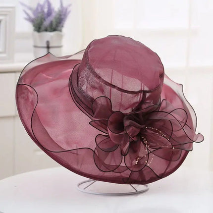 Chapeau femme en acrylique - Bordeaux - M (56 - 58cm) | La boutique du chapeau