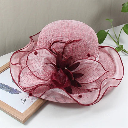 Chapeau femme fleur - Rouge - M (56 - 58cm) | La boutique du chapeau