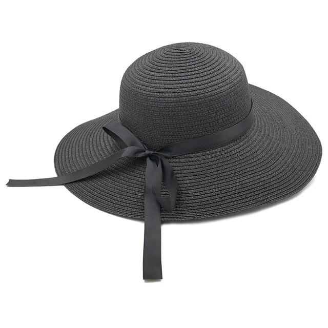 Chapeau femme plage - Noir - M (56 - 58cm) | La boutique du chapeau