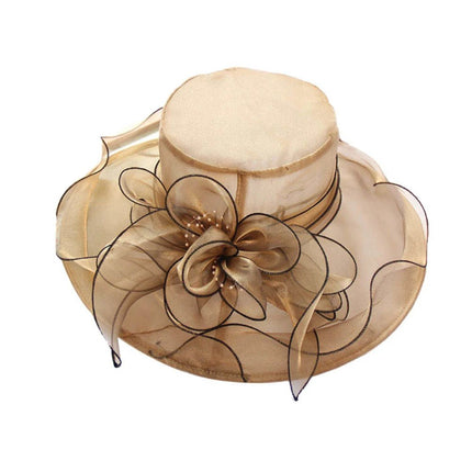 Chapeau femme organza - Café - M (56 - 58cm) | La boutique du chapeau