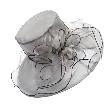 Chapeau femme organza - Gris - M (56 - 58cm) | La boutique du chapeau