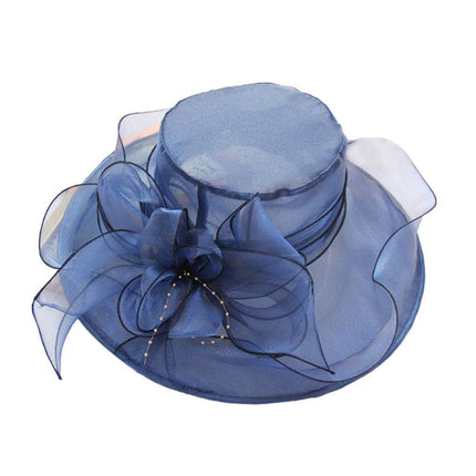 Chapeau femme organza - Bleu - M (56 - 58cm) | La boutique du chapeau
