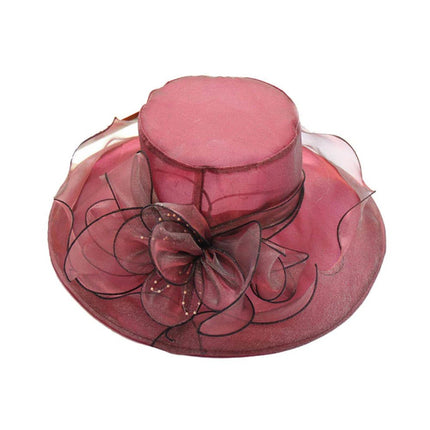 Chapeau femme organza - Bordeaux - M (56 - 58cm) | La boutique du chapeau
