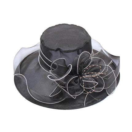 Chapeau femme organza - Noir - M (56 - 58cm) | La boutique du chapeau