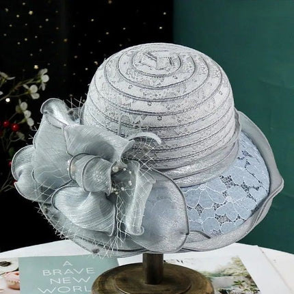 Chapeau femme mariage fête  - Bleu ciel - M (56 - 58cm) | La boutique du chapeau