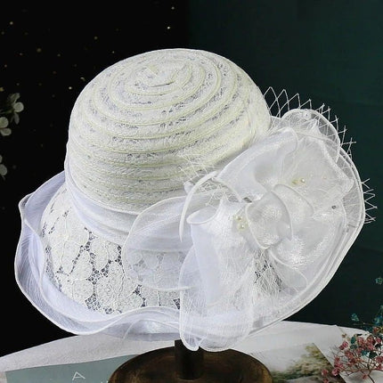Chapeau femme mariage fête - Blanc - M (56 - 58cm) | La boutique du chapeau