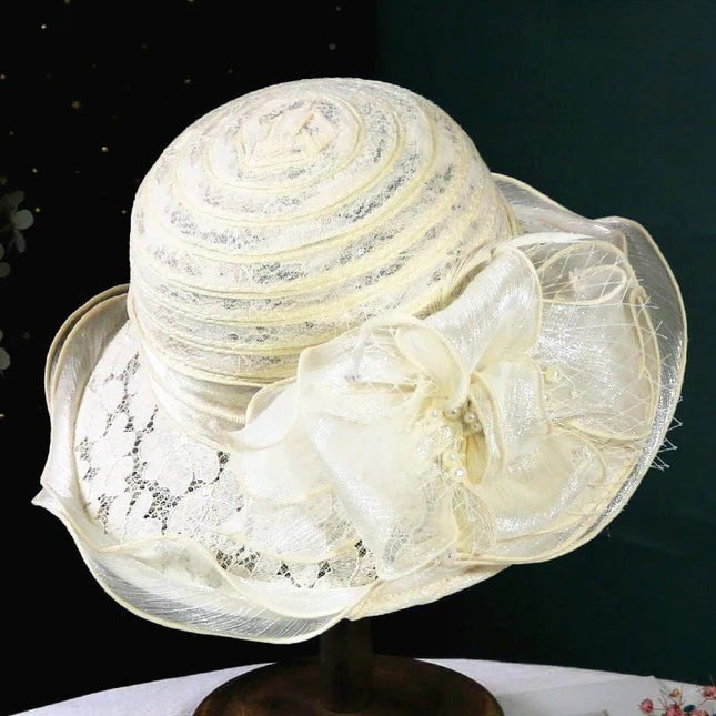 Chapeau femme mariage fête - Beige - M (56 - 58cm) | La boutique du chapeau