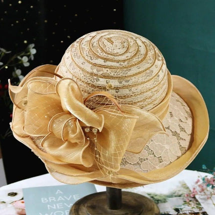 Chapeau femme mariage fête  - Jaune - M (56 - 58cm) | La boutique du chapeau