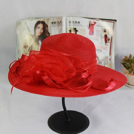 Chapeau Floral Derby - Rouge - M (56 - 58cm) | La boutique du chapeau