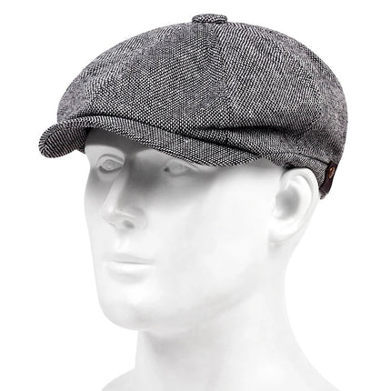 Chapeau gavroche - Gris chiné - L (58 - 59cm) | La boutique du chapeau