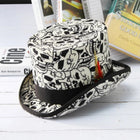 Chapeau haut de forme en laine - Blanc/noir - S (54 - 55cm) | La boutique du chapeau