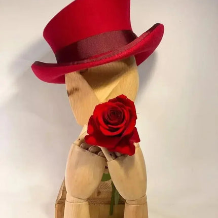 Chapeau haut de forme femme - Rouge - M (56 - 58cm) | La boutique du chapeau