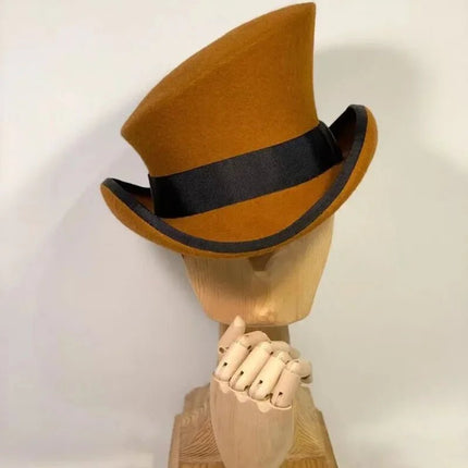 Chapeau haut de forme femme - Marron - M (56 - 58cm) | La boutique du chapeau