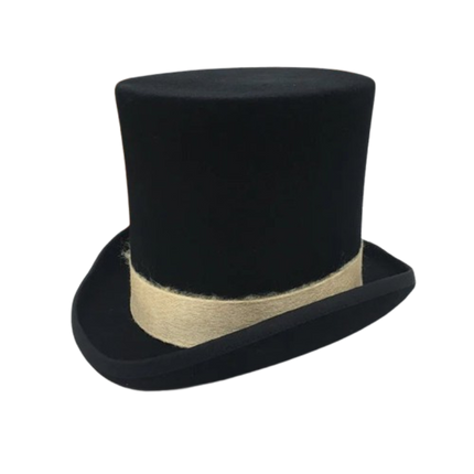 Chapeau haut de forme gentleman - Noir/or | La boutique du chapeau