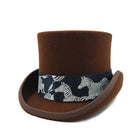 Chapeau haut de forme magie - Marron - S (54 - 55cm) | La boutique du chapeau