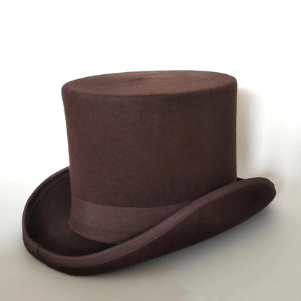 Chapeau haut de forme mariage - Marron | La boutique du chapeau