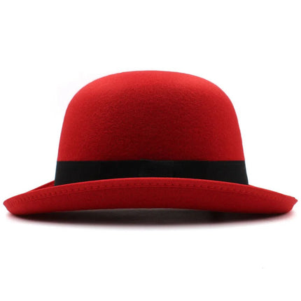 Chapeau melon ancien - Rouge - Laine | La boutique du chapeau