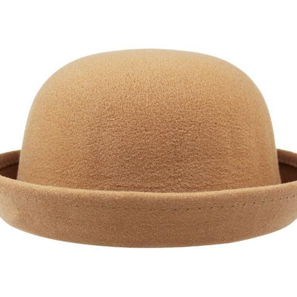 Chapeau melon en feutre de laine - Khaki - M (56 - 58cm) | La boutique du chapeau