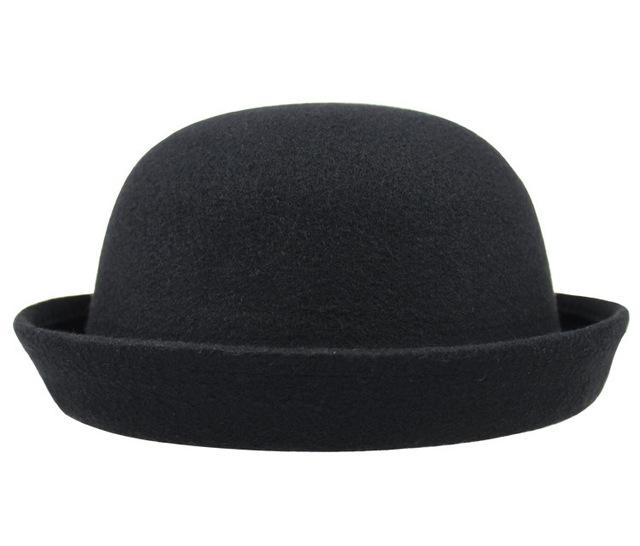 Chapeau melon en feutre de laine - Noir - M (56 - 58cm) | La boutique du chapeau