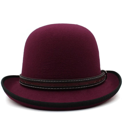 Chapeau melon femme - Bordeaux - M (56 - 58cm) | La boutique du chapeau