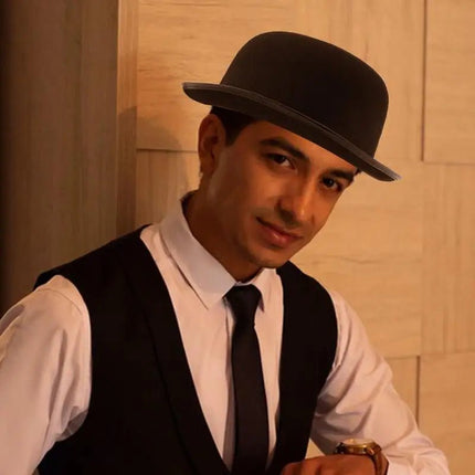 Chapeau melon noir - Noir (58 - 59cm) | La boutique du chapeau