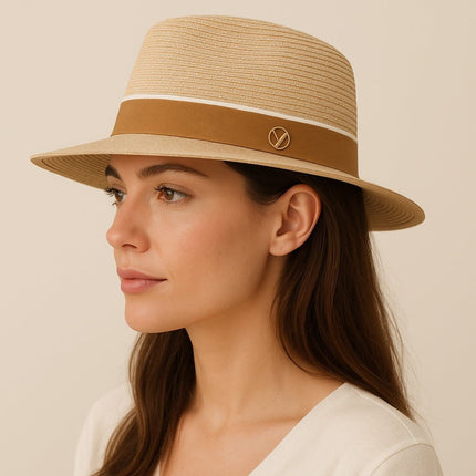Chapeau paille Fedora - Ivoire - M (56 - 58cm) | La boutique du chapeau