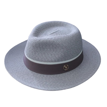 Chapeau paille Fedora - Gris - M (56 - 58cm) | La boutique du chapeau