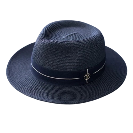 Chapeau paille Fedora - Noir - M (56 - 58cm) | La boutique du chapeau