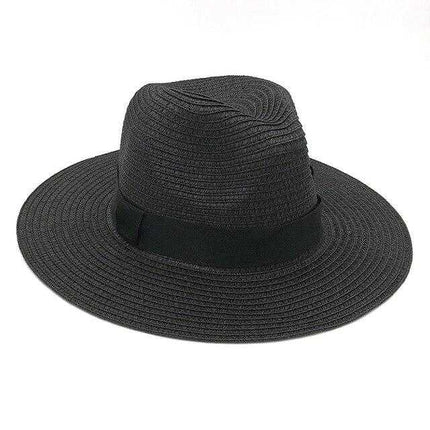 Chapeau paille Panama - Noir - L (58 - 59cm) | La boutique du chapeau
