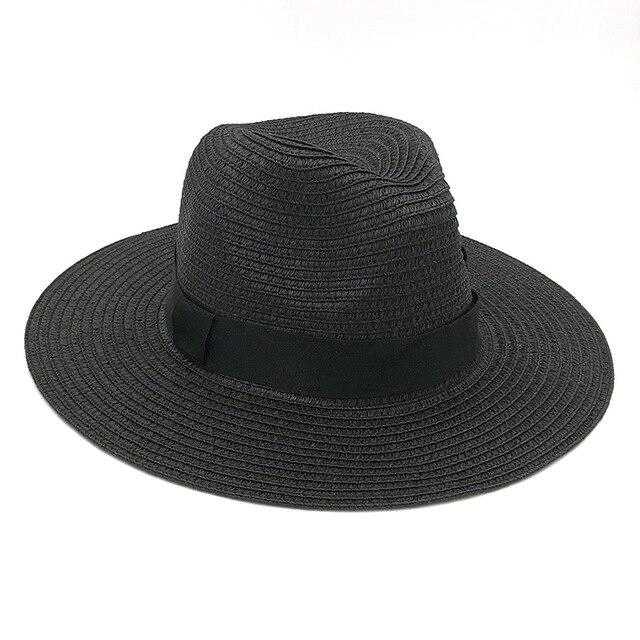 Chapeau paille Panama - Noir - L (58 - 59cm) | La boutique du chapeau