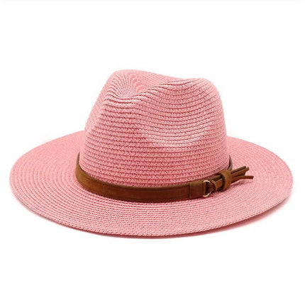 Chapeau Panama sangle en cuir - Rose
- M (56 - 58cm) | La boutique du chapeau