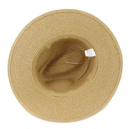 Chapeau Panama sangle en cuir - Bleu clair - M (56 - 58cm) | La boutique du chapeau