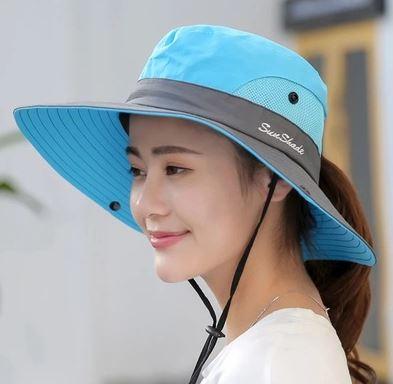 Chapeau pécheur anti UV - Bleu - M (56 - 58cm) | La boutique du chapeau