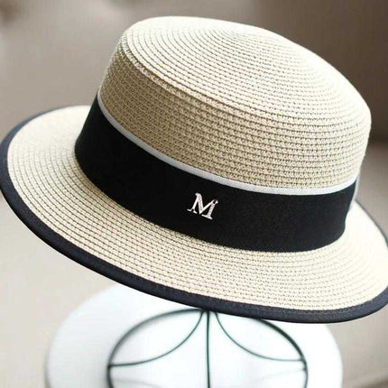 Chapeau Rond plat Haut De Paille M panama - Beige - M (56 - 58cm) | La boutique du chapeau
