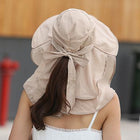 Chapeau sombrero avec protection du cou - kaki - Ajustable (du 54 au 59) | La boutique du chapeau