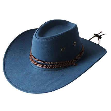 Chapeau cow-boy occidental - Bleu - M (56 - 58cm) | La boutique du chapeau