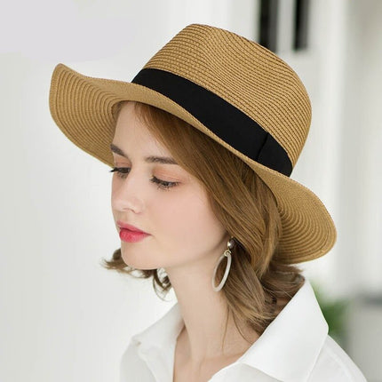 Chapeau unisexe en paille - Marron - M (56 - 58cm) | La boutique du chapeau