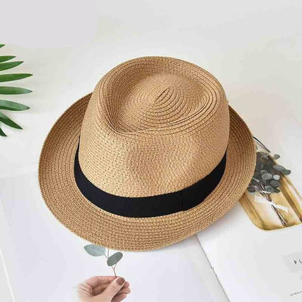 Chapeau unisexe en paille - Blanc - M (56 - 58cm) | La boutique du chapeau