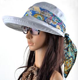 Chapeau visière à large rebord - Gris - Ajustable (du 54 au 59) | La boutique du chapeau