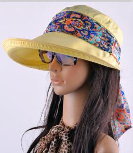 Chapeau visière à large rebord - Jaune - Ajustable (du 54 au 59) | La boutique du chapeau